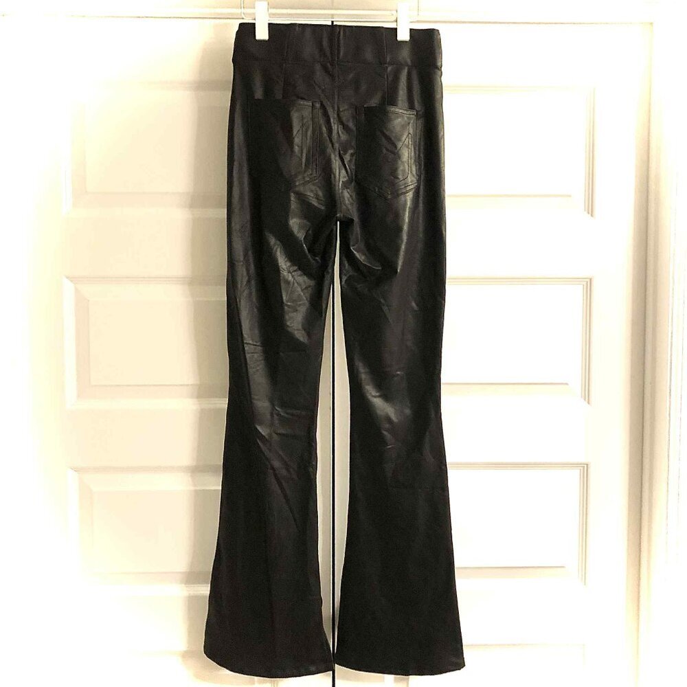 NWT SHOW ME YOUR MUMU Nashville Flare Vegan Leather Pants Black XS & L - Picture 7 of 11
